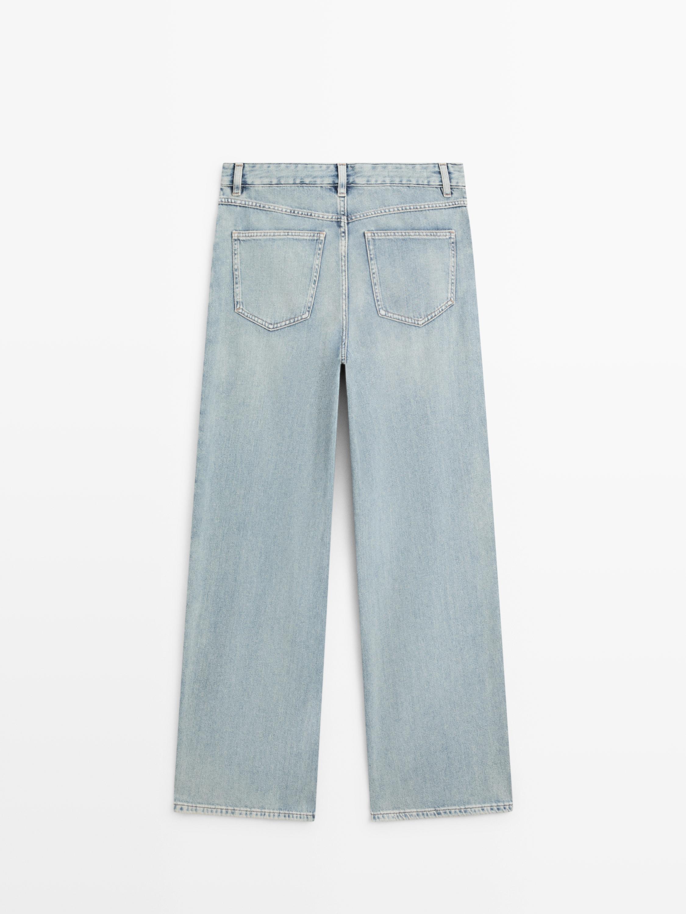 High-waist barrel fit jeans